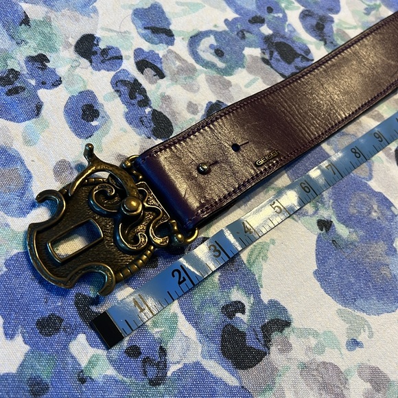 Kurt Geiger Metal Buckle Hook Closure Leather Belt Size Small Size 36 - Picture 8 of 10